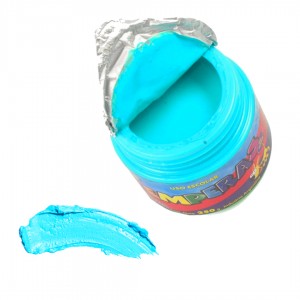 SEÑORITA TEMPERA EN POTE FLUO CELESTE x 250gr